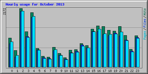 Hourly usage for October 2013